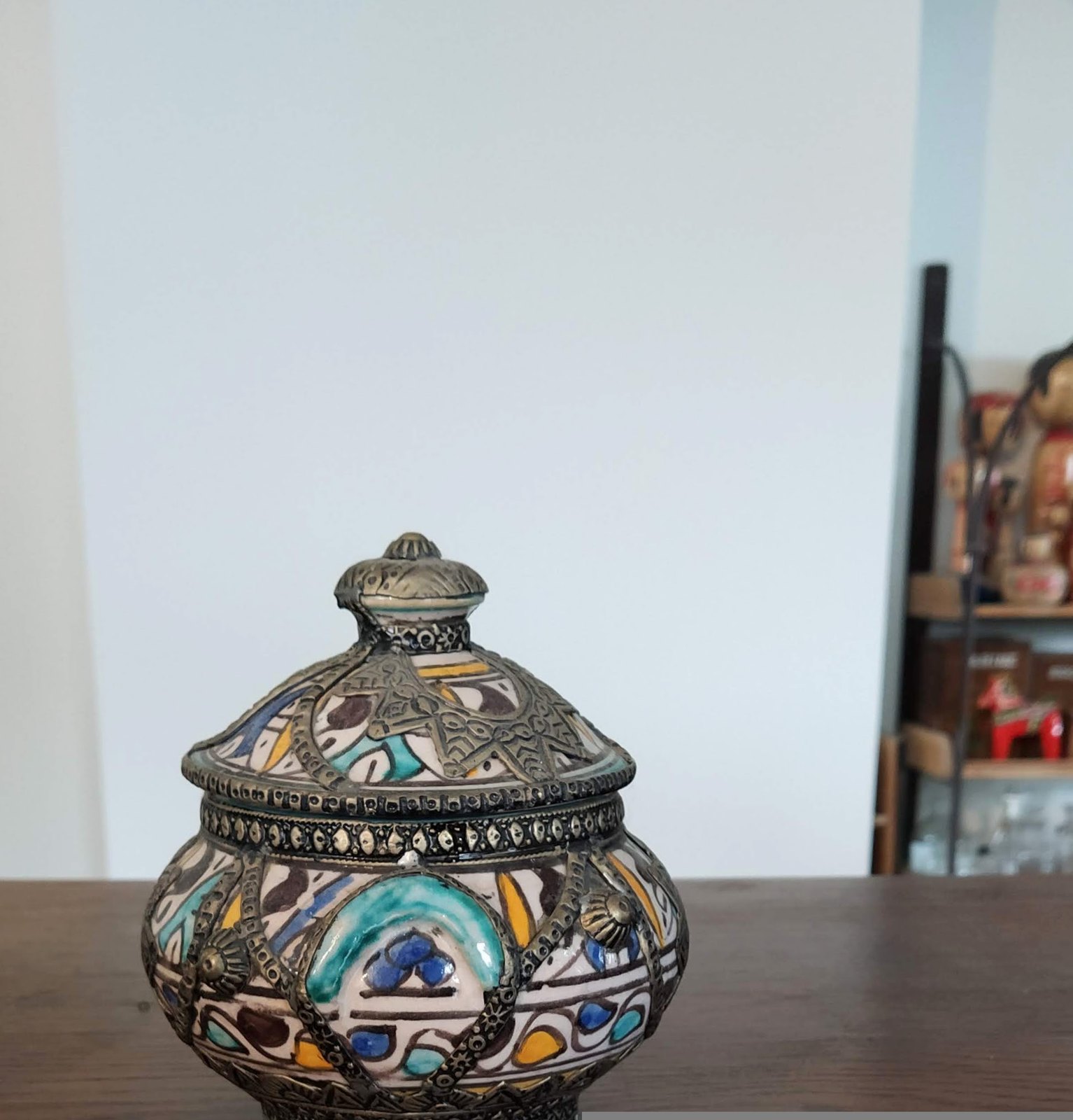 קופסת קרמיקה מרוקאית עם מכסה